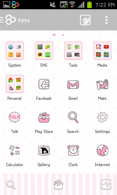 Pink Ribbon go launcher theme