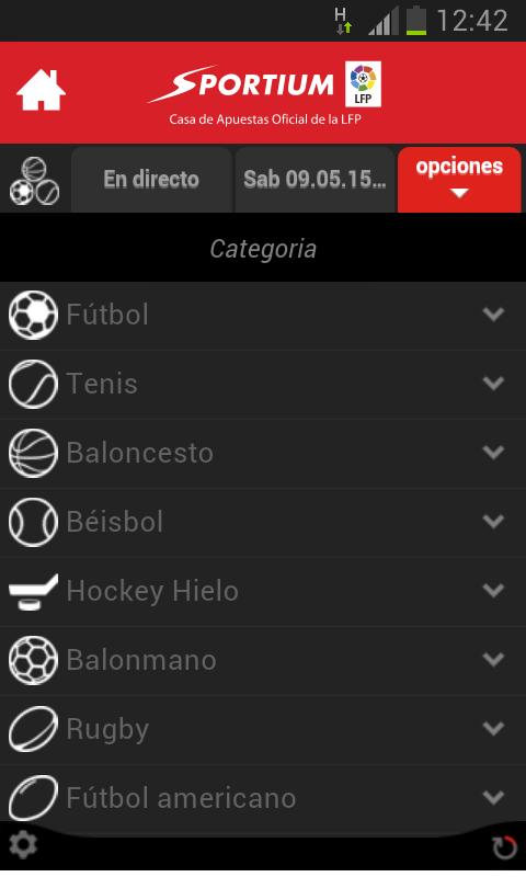 Sportium Resultados en Directo
