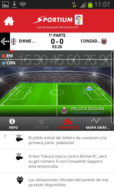 Sportium Resultados en Directo