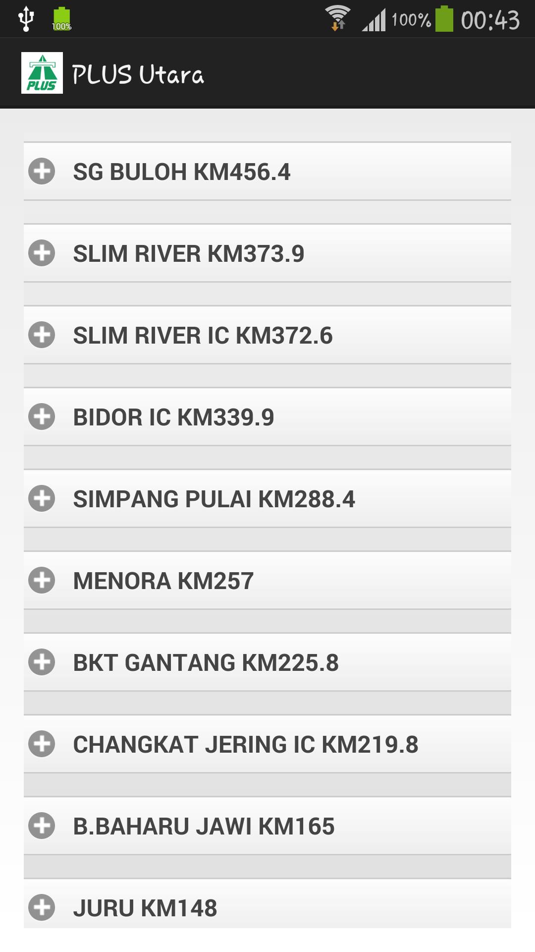 Plus Highway Traffic Status
