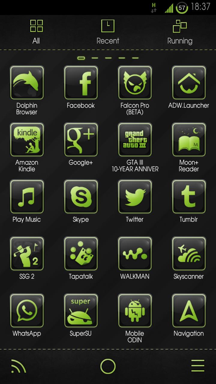 greyLIME HD Launcher Theme