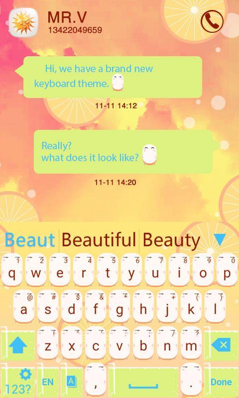 Cool Summer GO Keyboard Theme