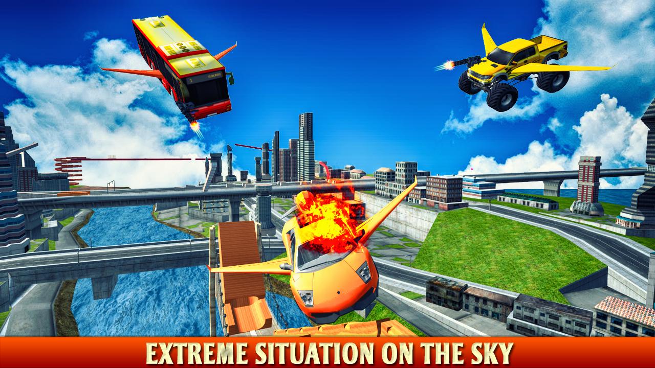 Futuristic Flying Bus Shooting