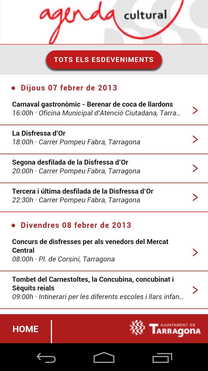 Agenda Cultural Tarragona