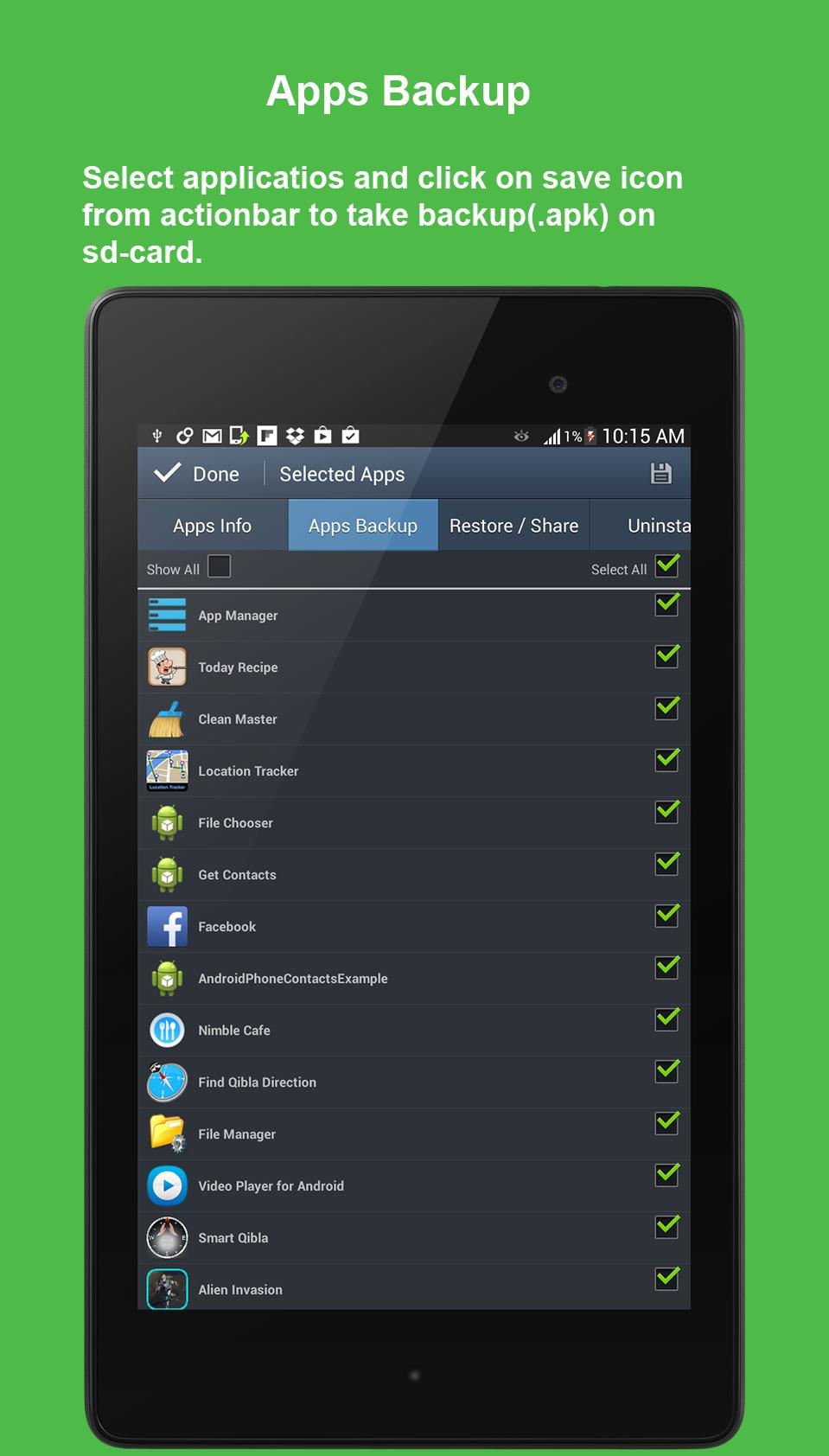 App & Contacts Manager