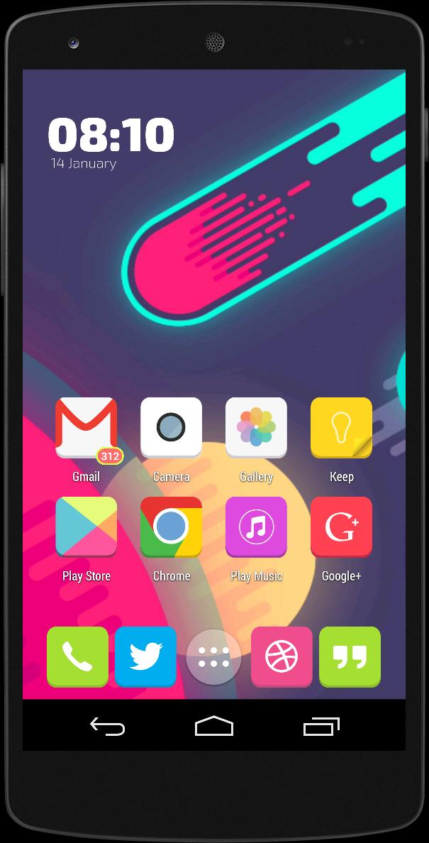Flat Candy Icons (Apex, Nova)