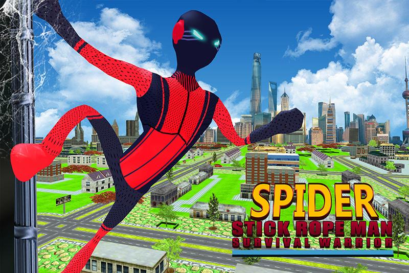Stick Spider Rope Hero Survival Warrior