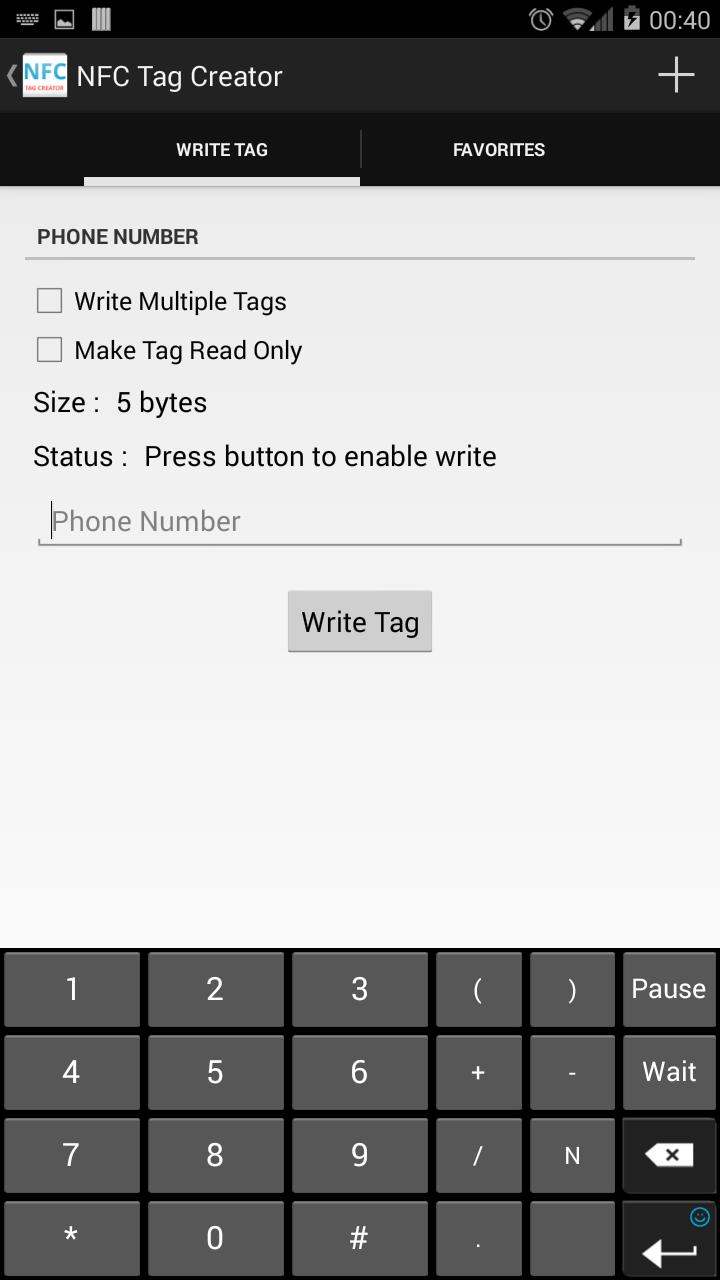 NFC Tag Creator