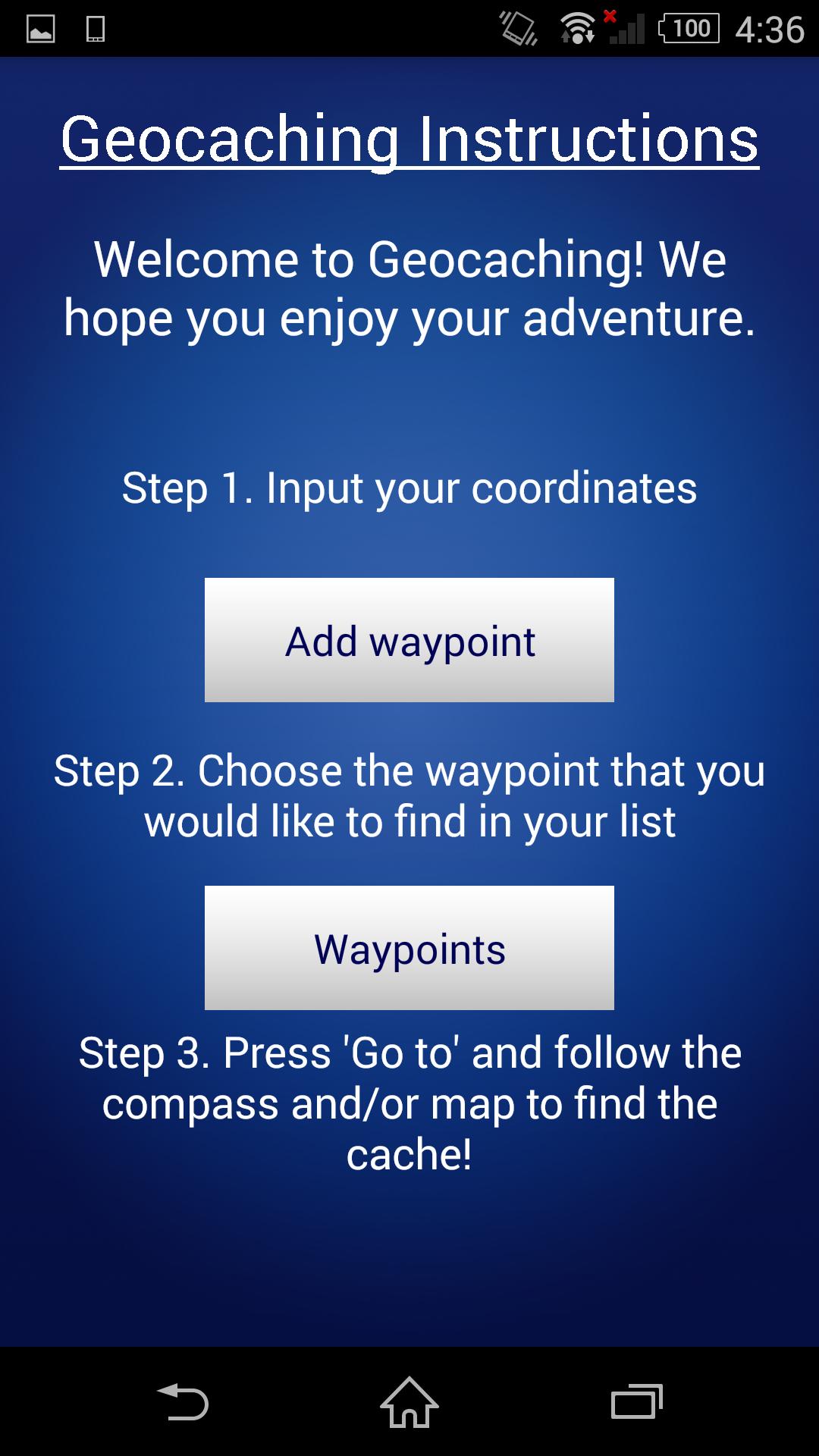 Geocaching Treasure Hunt