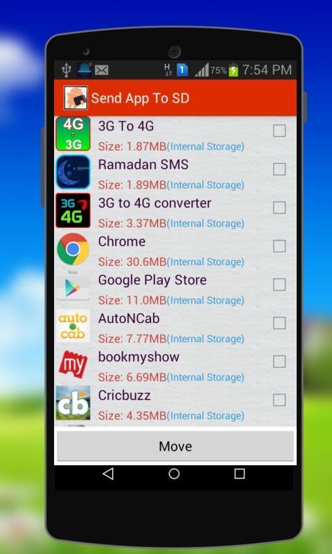 Send Apps to Sdcard