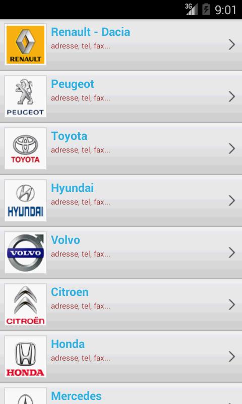 Contacts Automobiliste Maroc