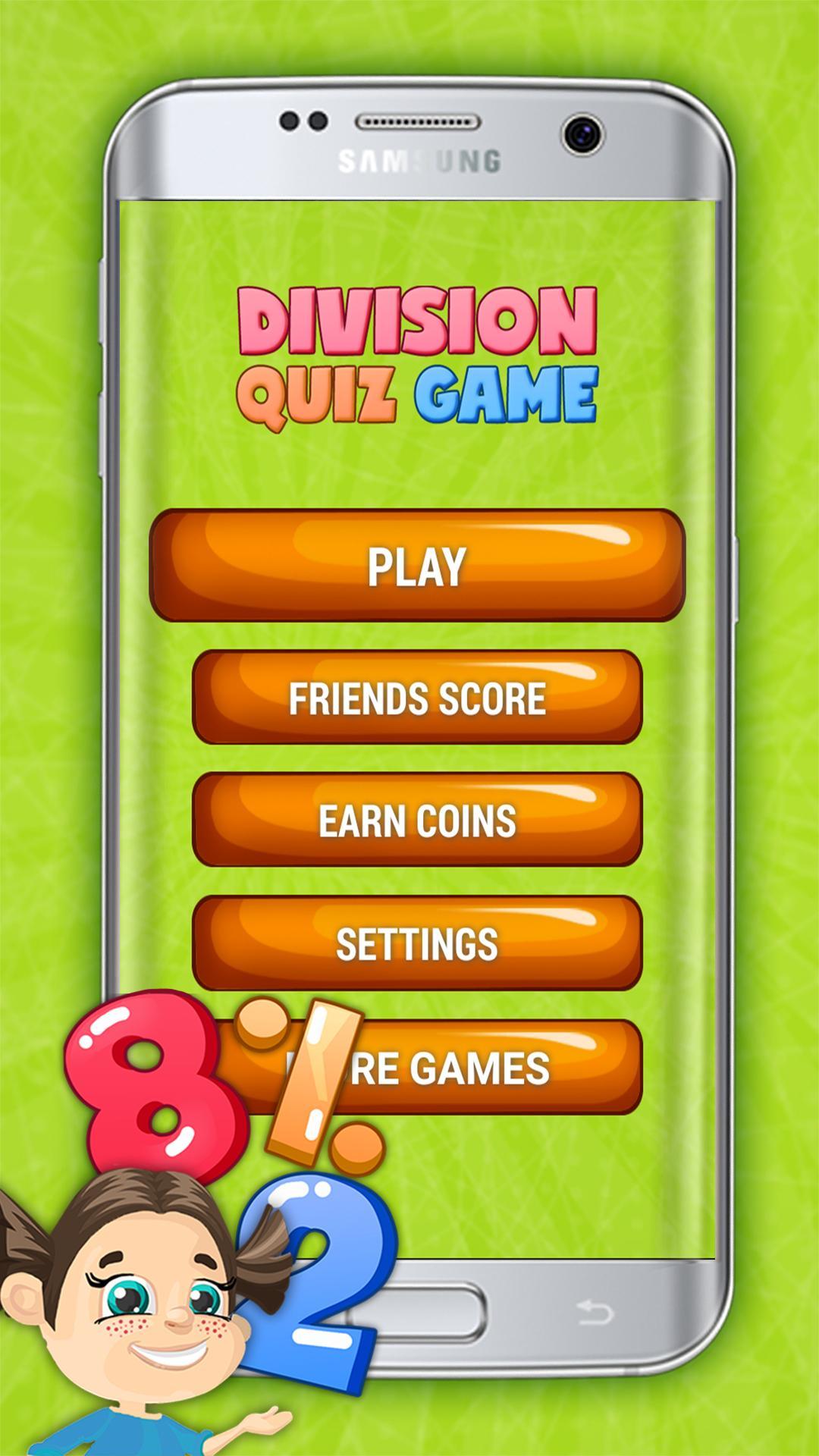 Fun Division Math Quiz Game