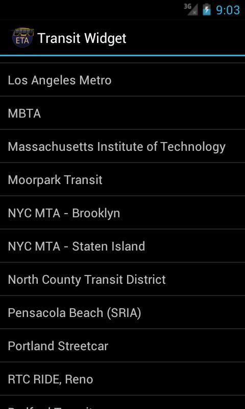 Transit Widget