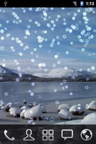Snowing Snowflakes Wallpaper