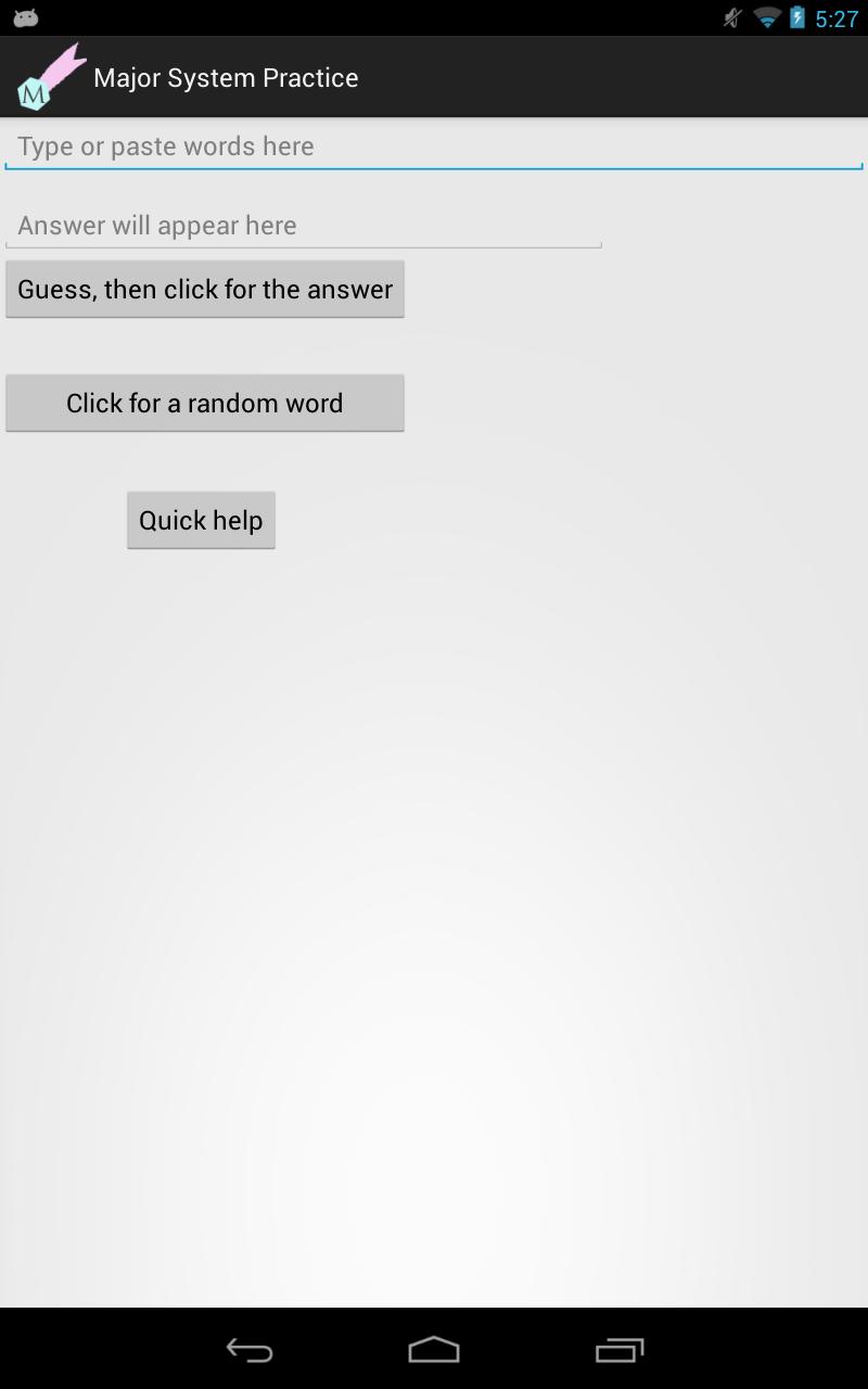 Major System memory Practice
