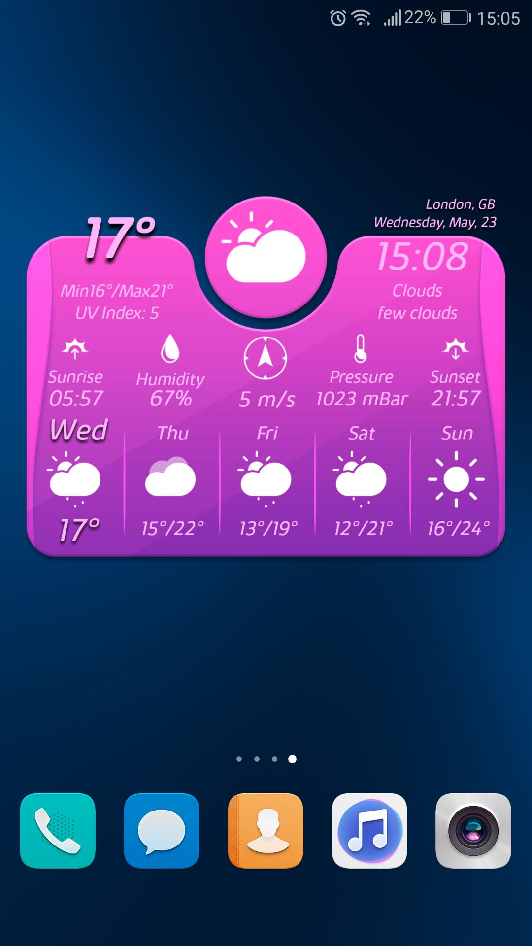 Air: Weather Forecast Widget with Clock