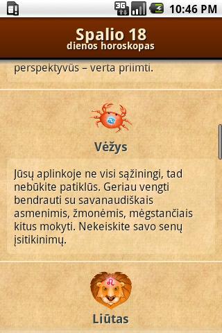 Dienos Horoskopas + Widget