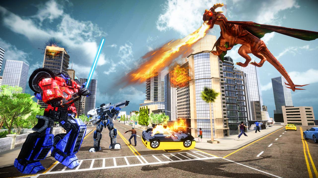 Dragon Transform Multi Robot Transform