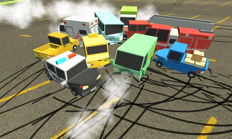 Craft Cube Car Realistic Crash