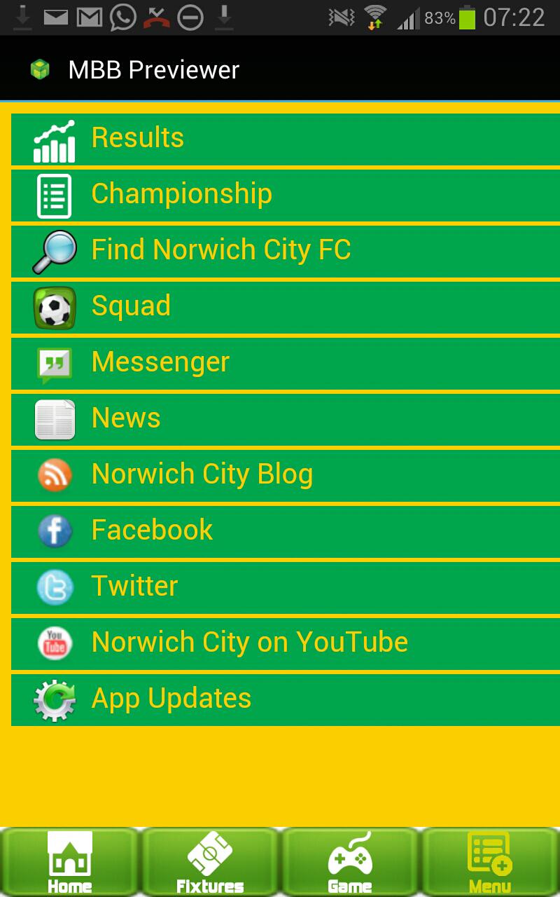 Norwich City FC Mobi