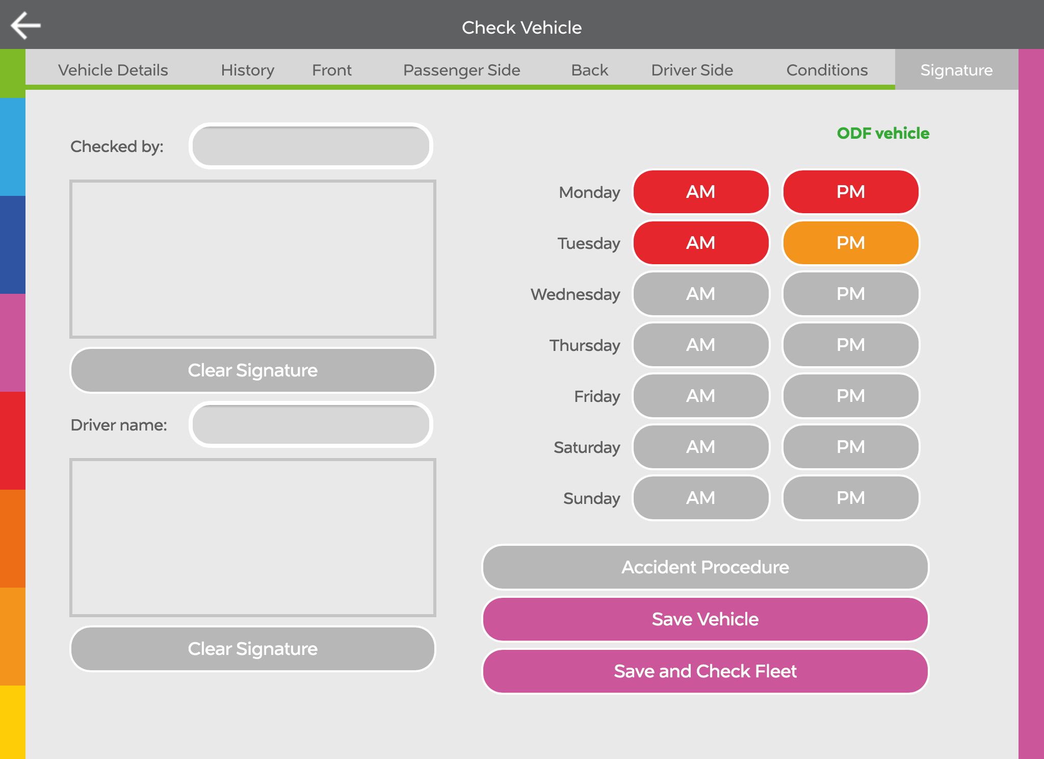 Handsfree Vehicle Check
