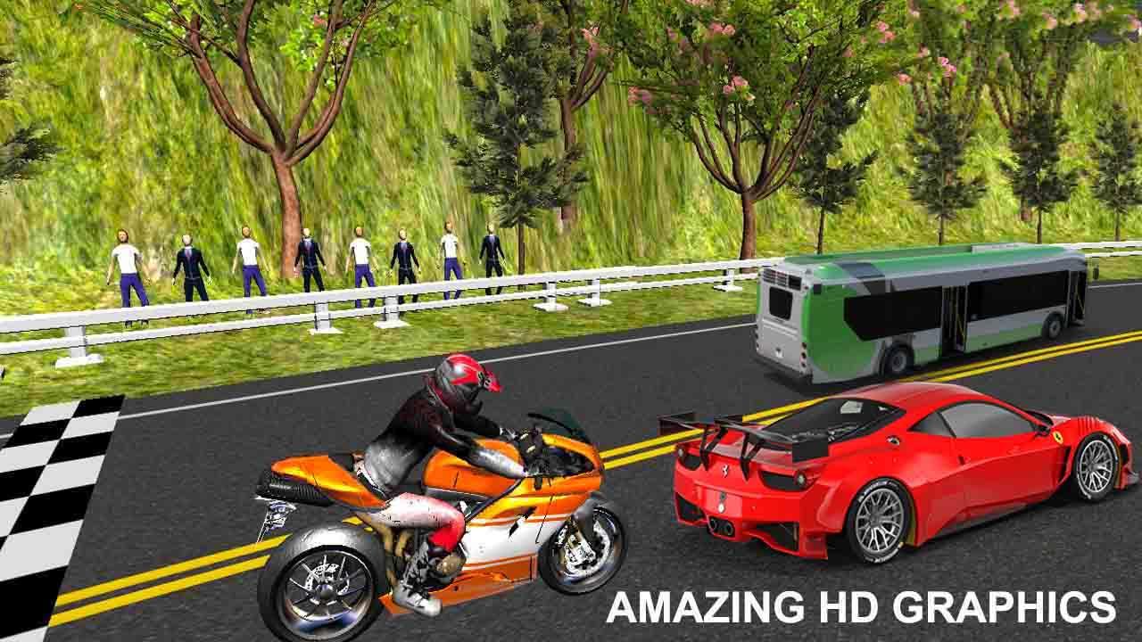 Moto Racing In Traffic