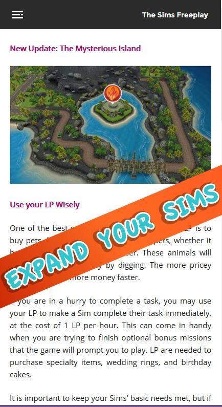 Guide for The Sims FreePlay