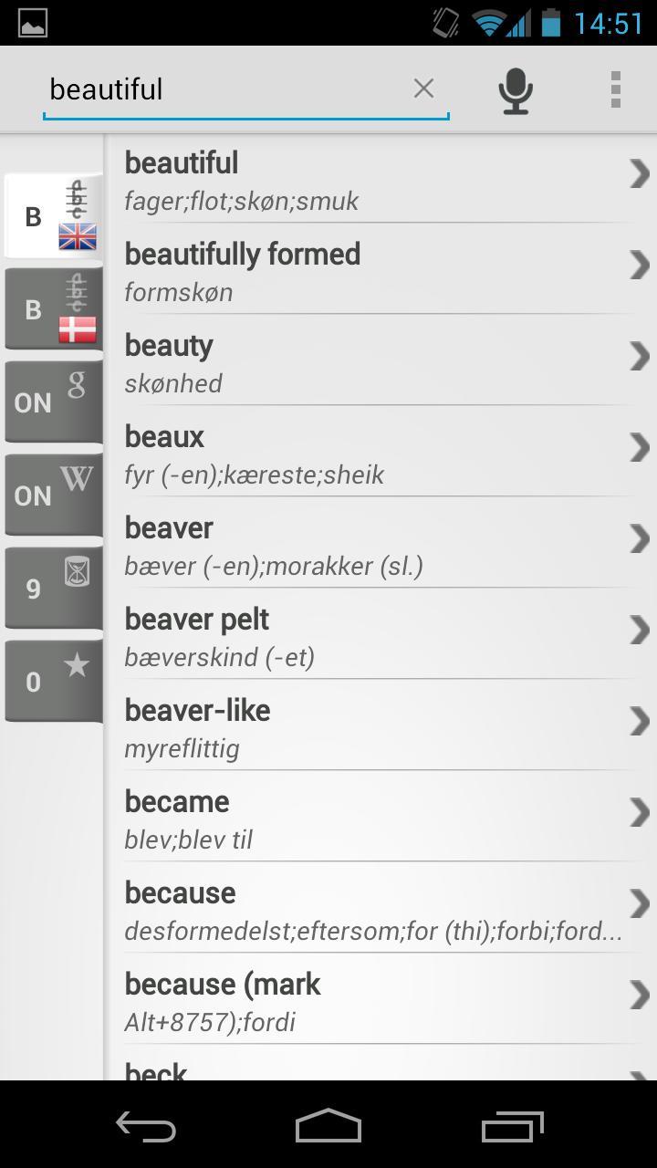 Free Dict Danish English
