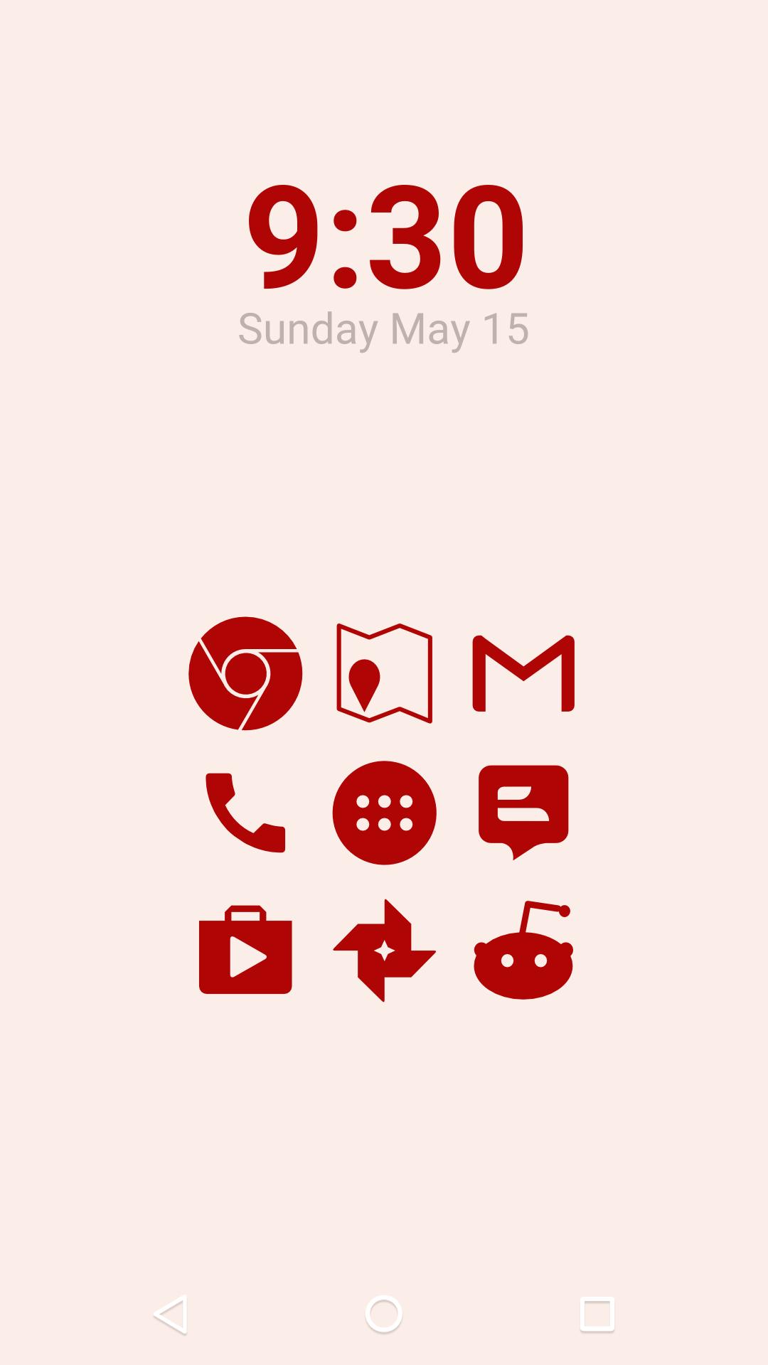 Stamped Red Icons