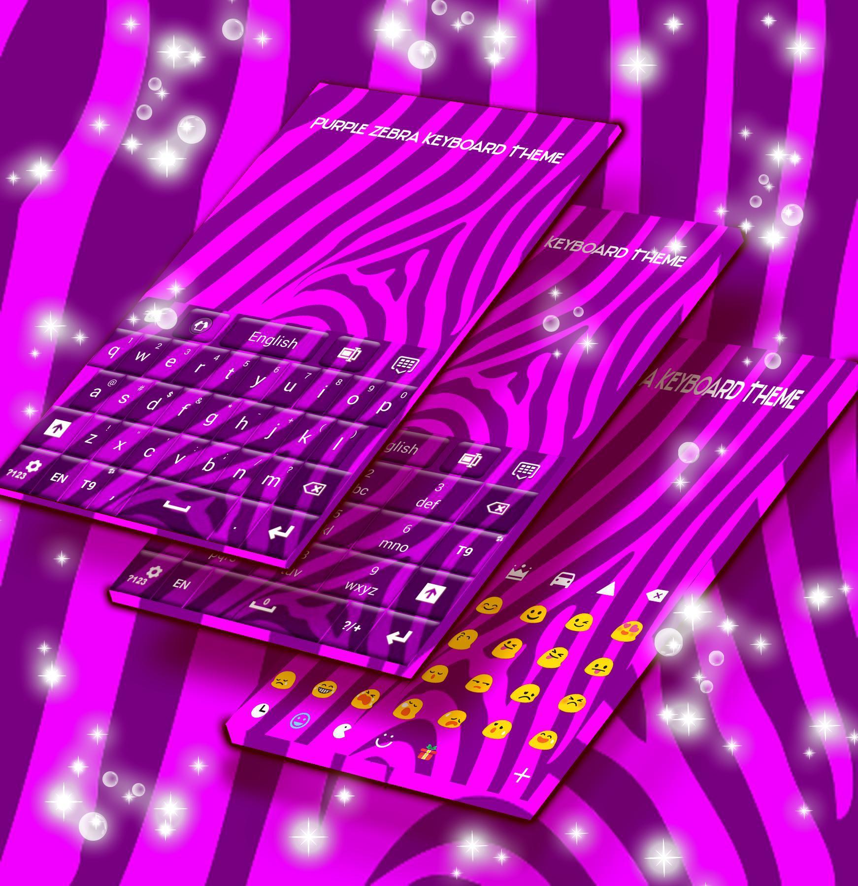 Purple Zebra Keyboard Theme