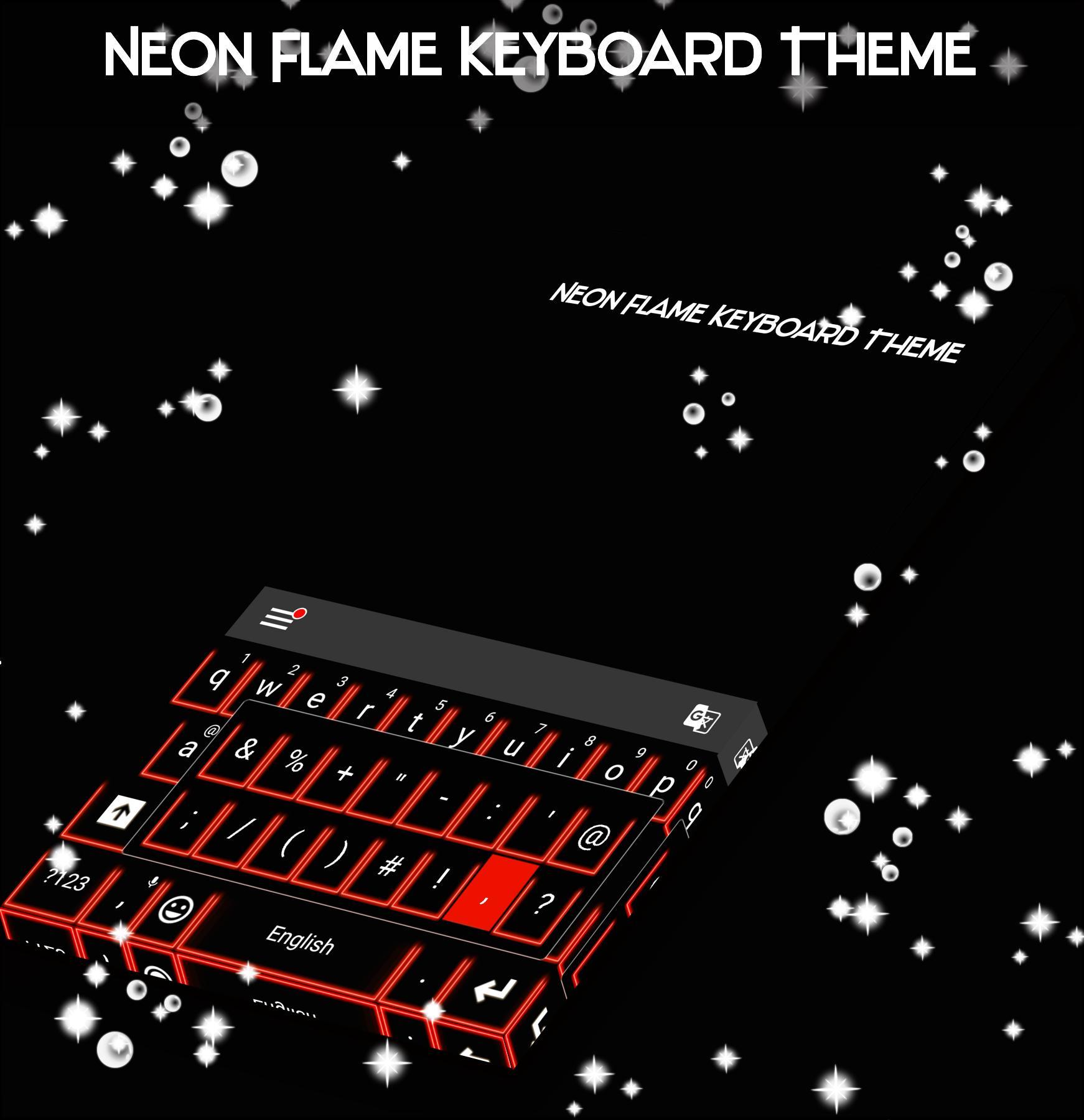 Neon Flame Keyboard Theme