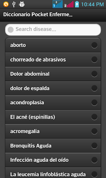 Diccionario Enfermedades