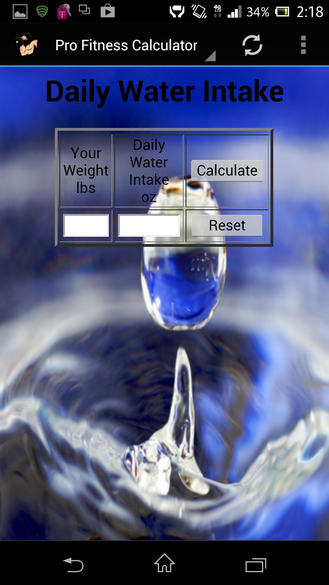 Pro Fitness Calculator