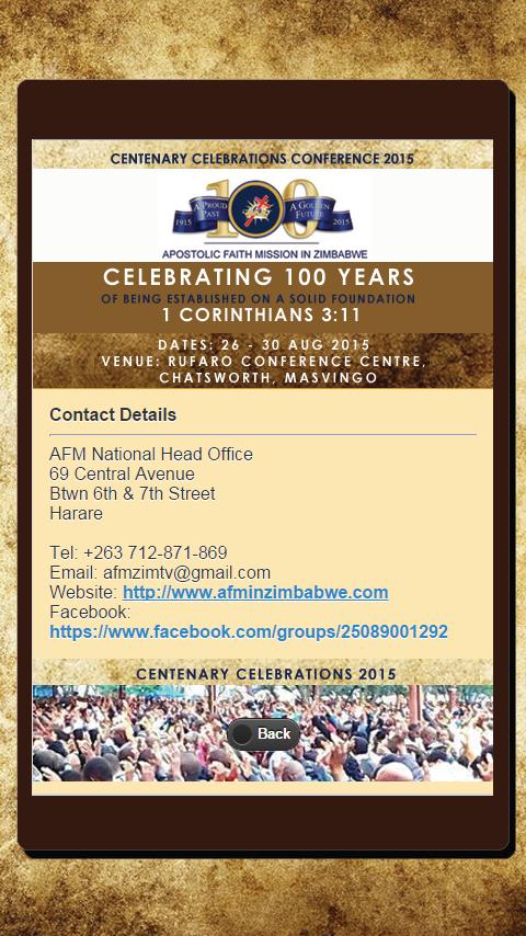 AFM in Zimbabwe at 100 Years