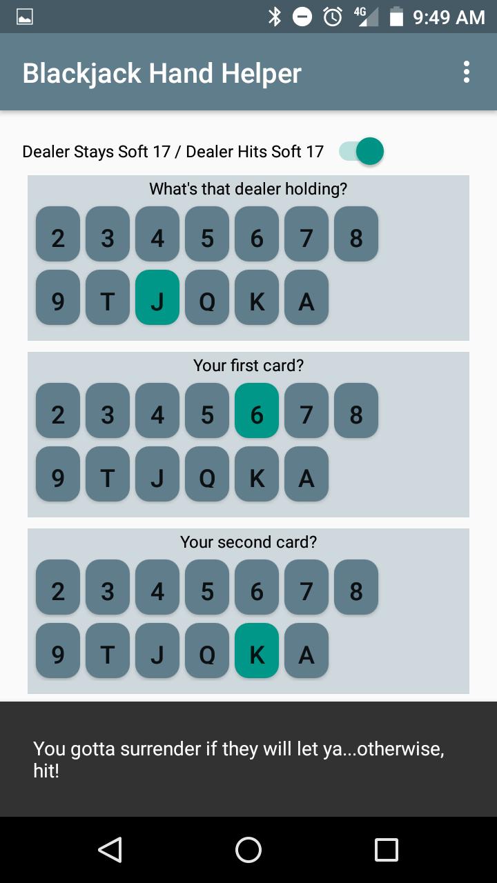 Blackjack Hand Helper