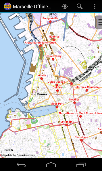 Marseille Offline City Map