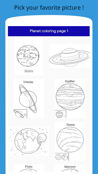 Planet & Space Coloring Book