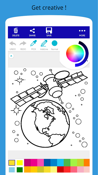 Planet & Space Coloring Book