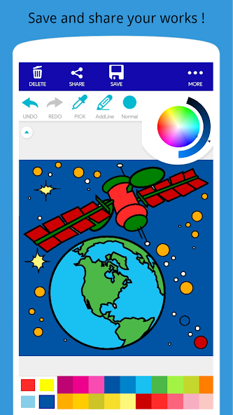 Planet & Space Coloring Book