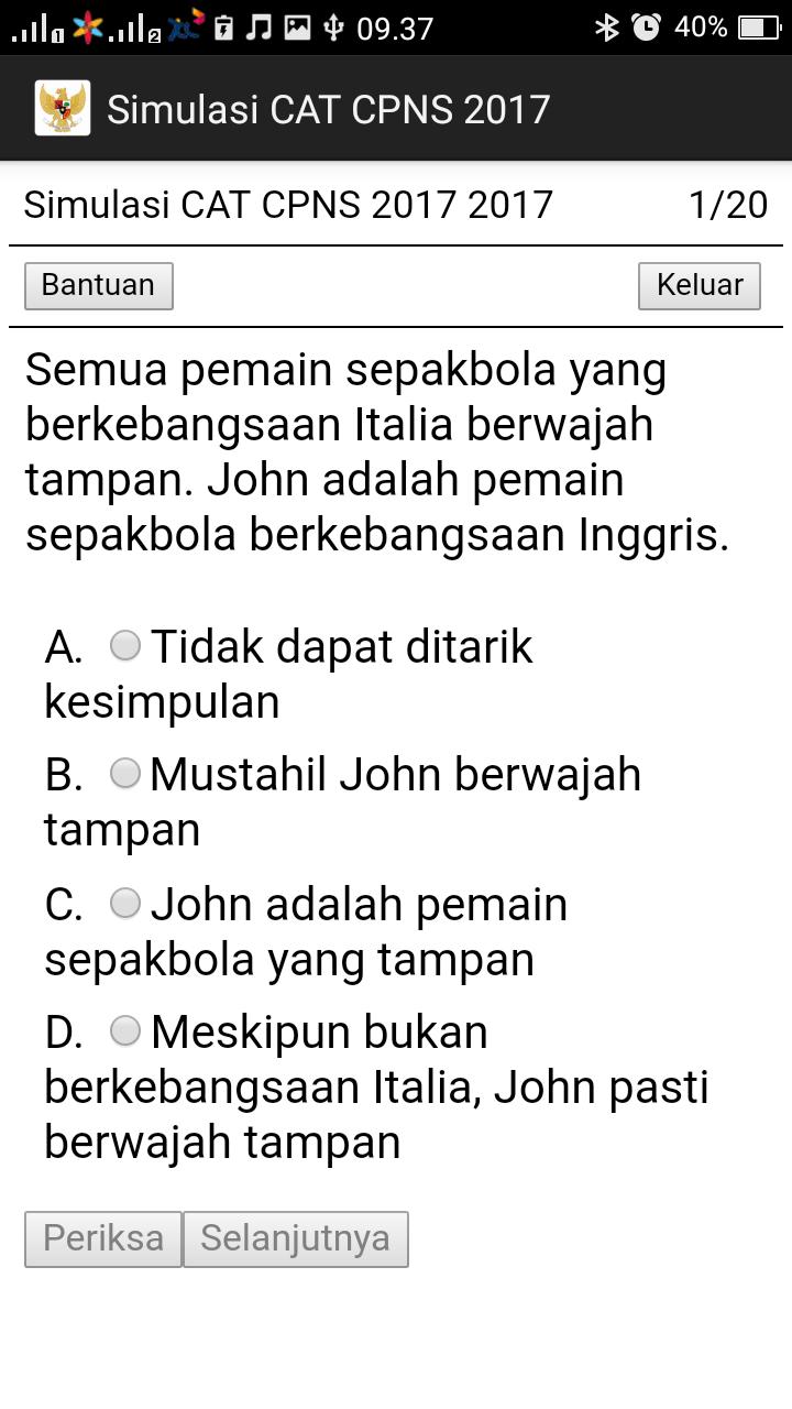 Soal CAT CPNS 2019 Terbaru