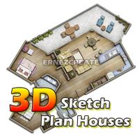 3D Sketch Plan Houses