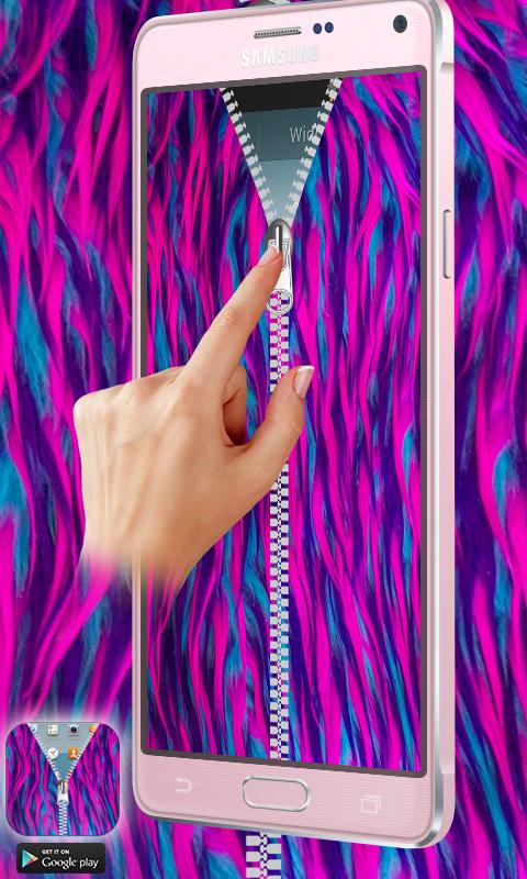 Monster Fur Zipper Lock Screen