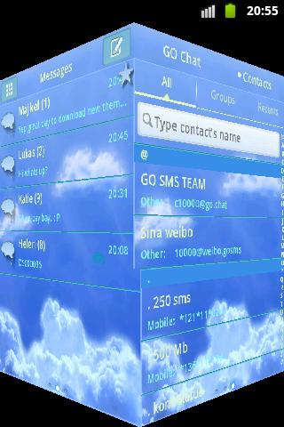 Clouds Sky Theme GO SMS