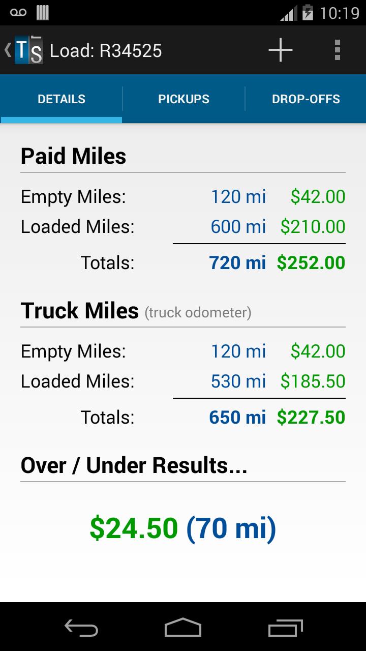Trucker Load Sheet