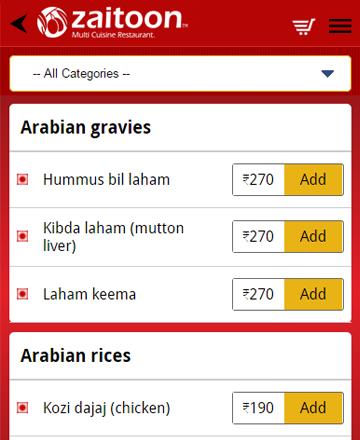 Zaitoon Online Ordering App