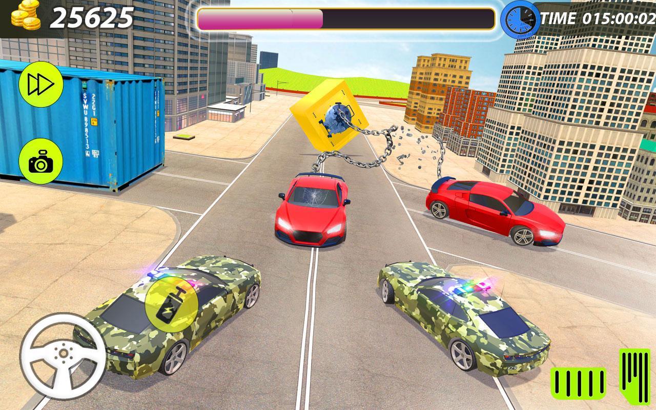 Army Chase Gangster: Chained Cars