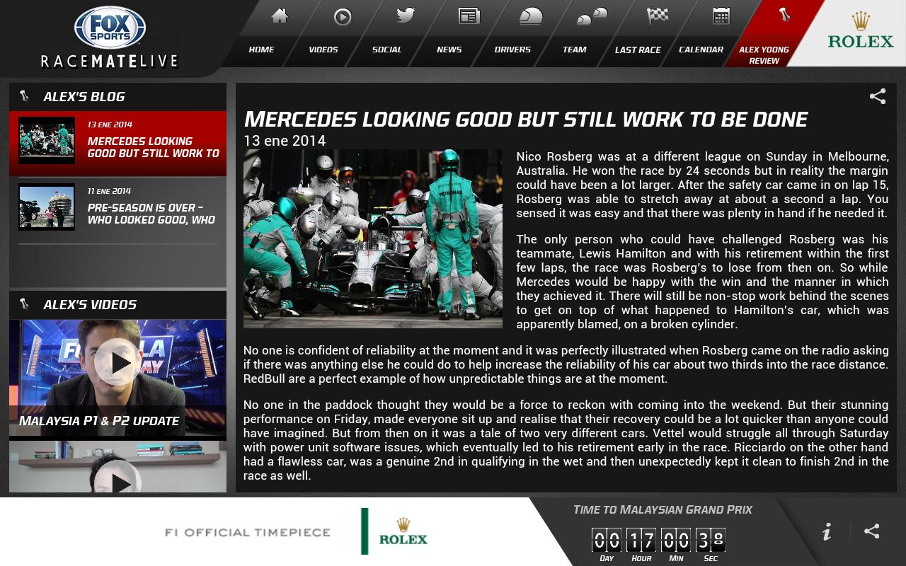 Fox Sports Racematelive