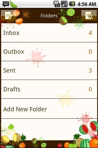 Easy SMS Fun Fruites theme