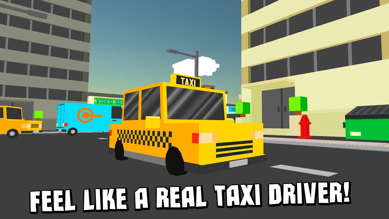 Cube Taxi Driving Simulator 3D