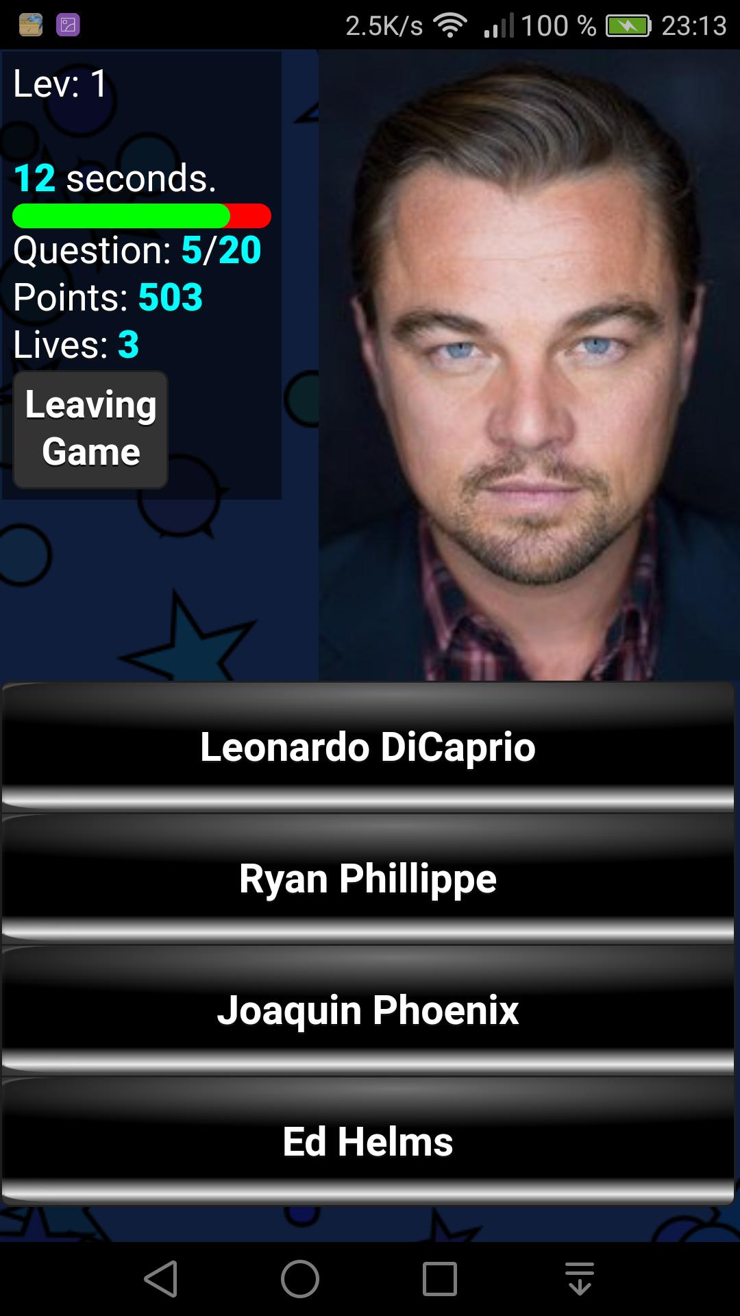 500 actors. Guess the movie actor.